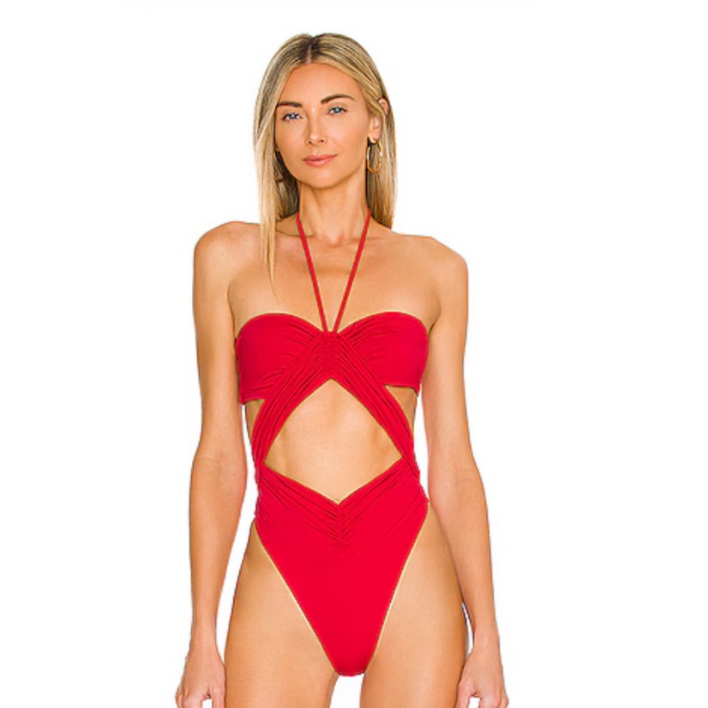 Riot swim fire red one piece